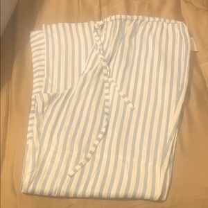 Maeve Light Blue and White Striped Lounge Pants